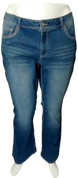 Faded Glory Women’s Blue Denim Boot Cut Jeans, Size 20W