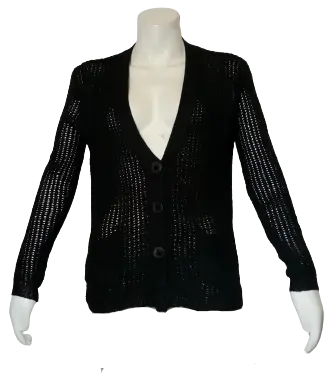 Millau Women’s Black Long Sleeve Knitted Sweater, Size Small