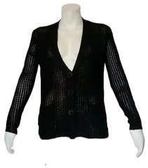 Millau Women’s Black Long Sleeve Knitted Sweater, Size Small