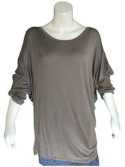 Love In Women’s Brown Long Sleeve Dress – 3X Size, Soft Stretch Rayon Blend