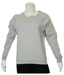 On Fire Women’s Grey Long Sleeve Shirt, Size Large
