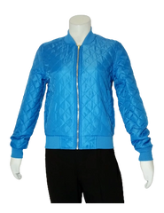 April Girl Women's Blue Lightweight Jacket – Medium Size, 100% Polyester, Spring Outerwear