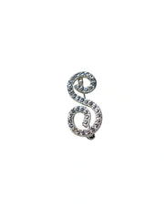 Silver Tone Rhinestone “S” Initial Pin – Diva General Fashion Jewelry for Women