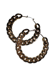 Thalia Sodi Gold Tone Rope Hoop Earrings – Large 3"x3.25" Statement Fashion Jewelry (Some Discoloration)