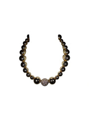 Gold Tone Rhinestone Bead Necklace – Diva General Fashion Jewelry for Women