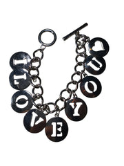 Silver Tone “I Love You” Bracelet – Holiday Lane Sentimental Fashion Jewelry for Women