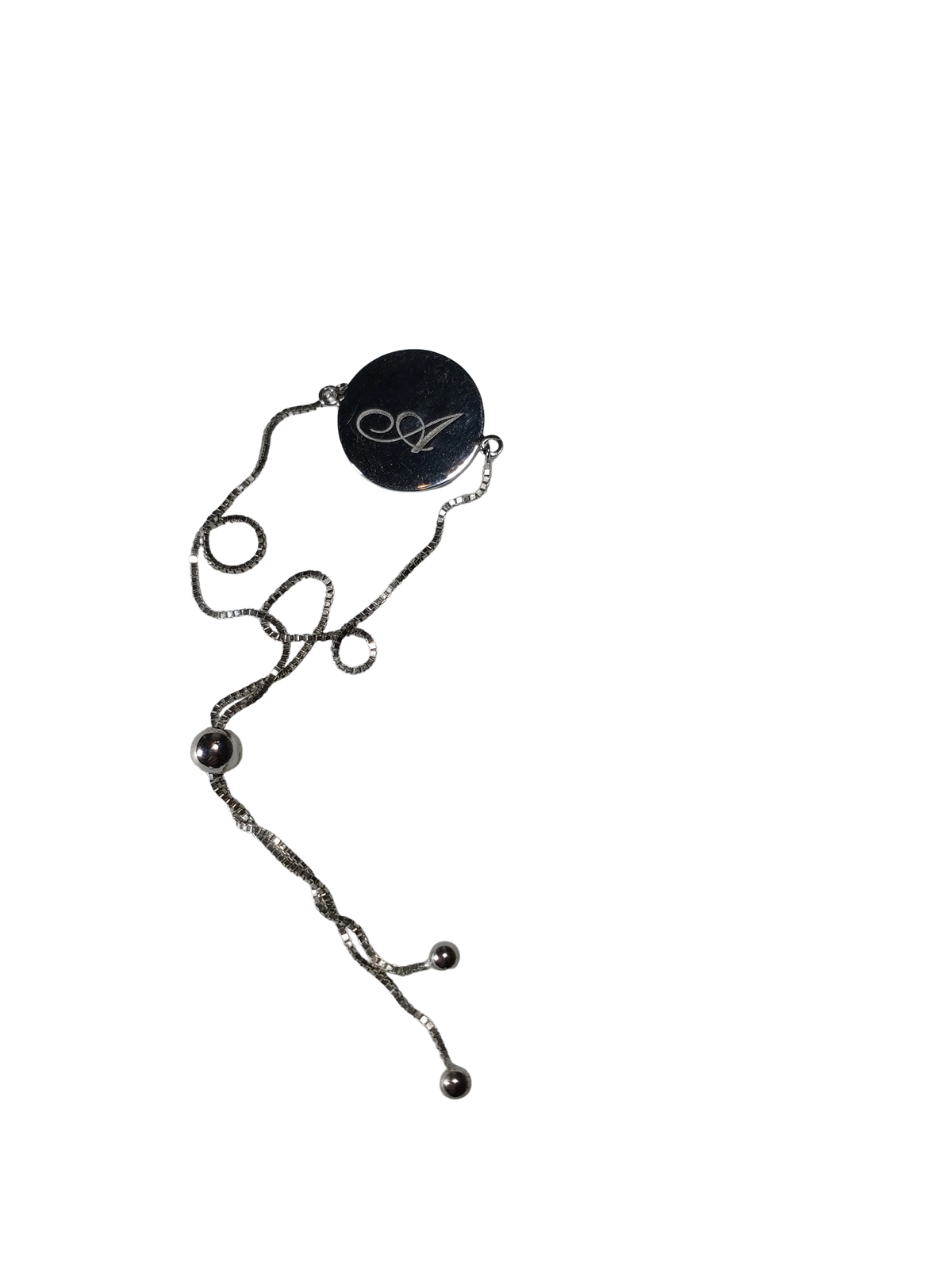 Silver Tone “A” Pendant Chain Bolo Bracelet – Giani Bernini Fashion Jewelry for Women