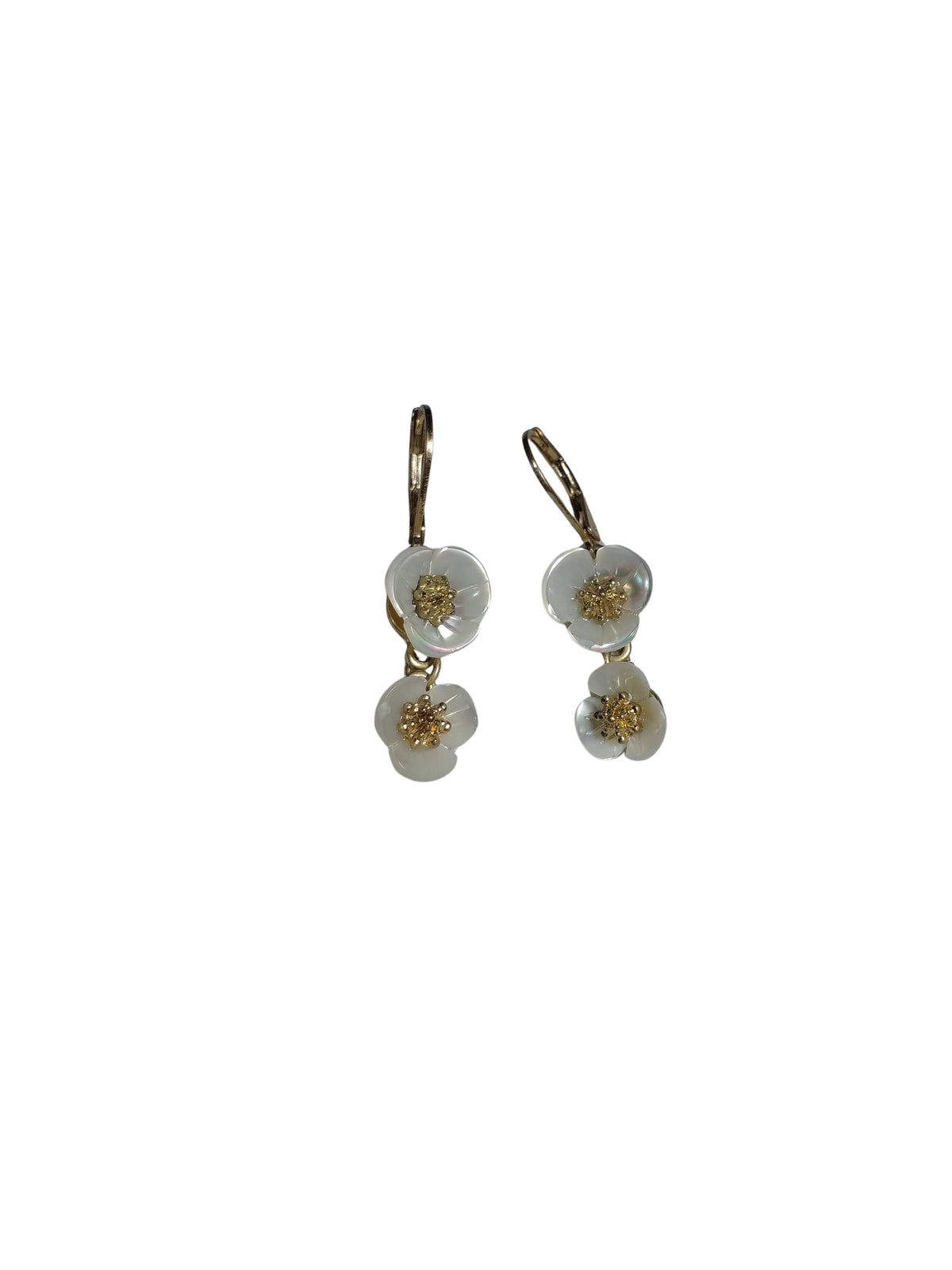 Gold Tone Enamel Flower Drop Earrings – Lonna & Lilly Fashion Jewelry for Women