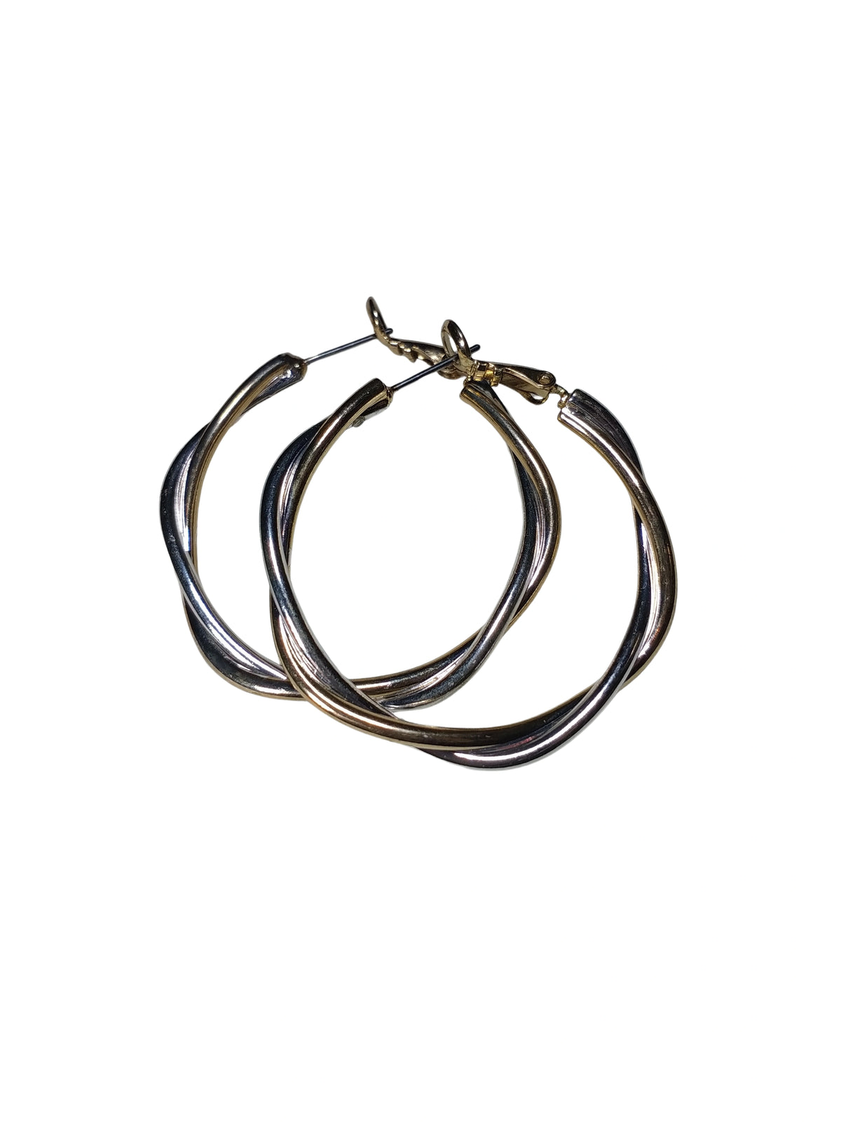 Charter Club Gold-Tone & Silver-Tone Hoop Earrings – Fashion Jewelry with Stiff Back Closure