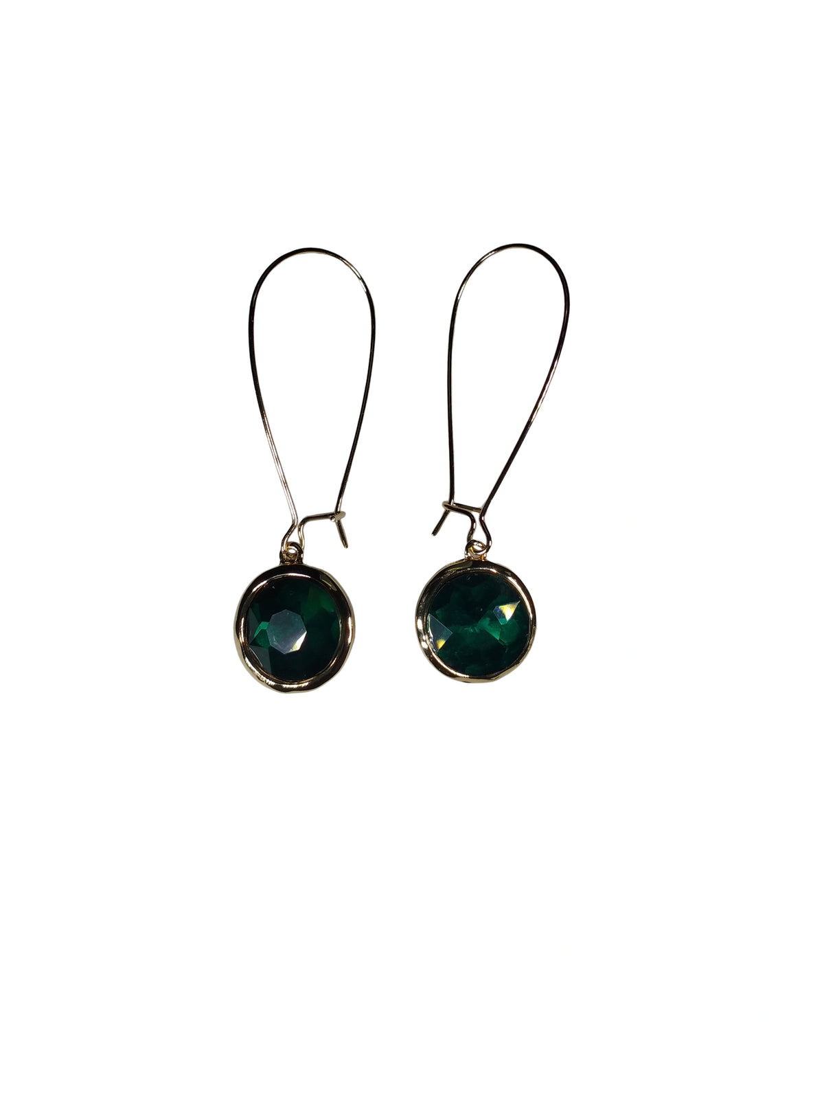 Style & Co Gold-Tone Green Rhinestone Drop Earrings – Fashion Jewelry for Women