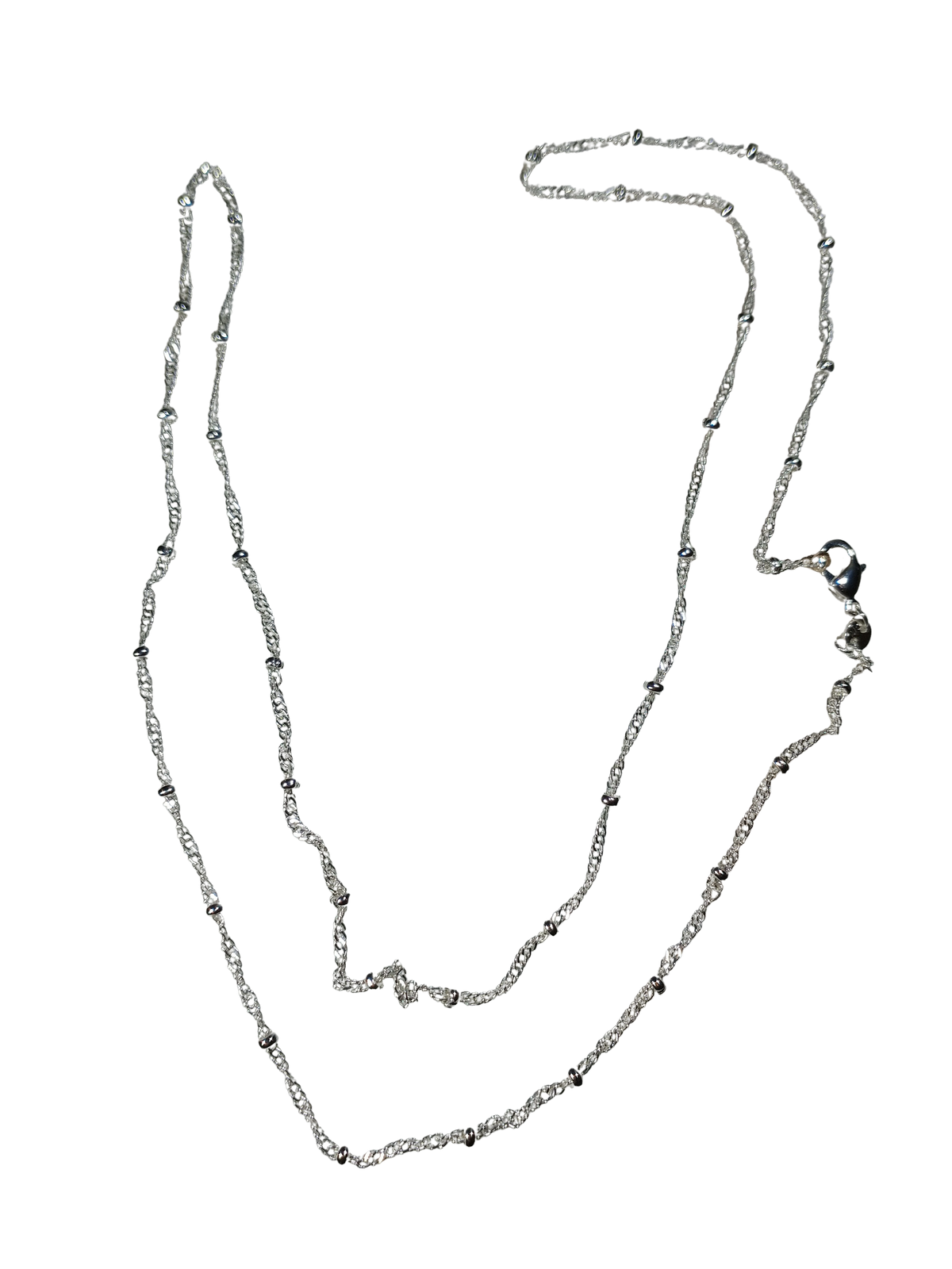 Diva General Silver-Tone Chain Necklace – Minimalist Fashion Jewelry for Women