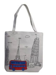 New York Tour Tote Bag White