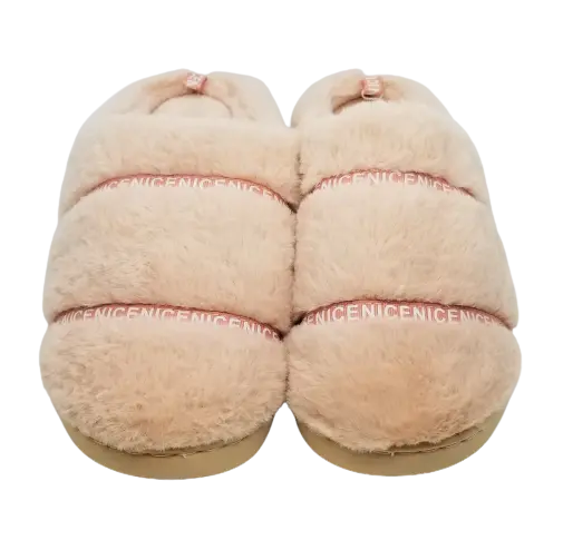 Nice Pink Striped Clog Slippers