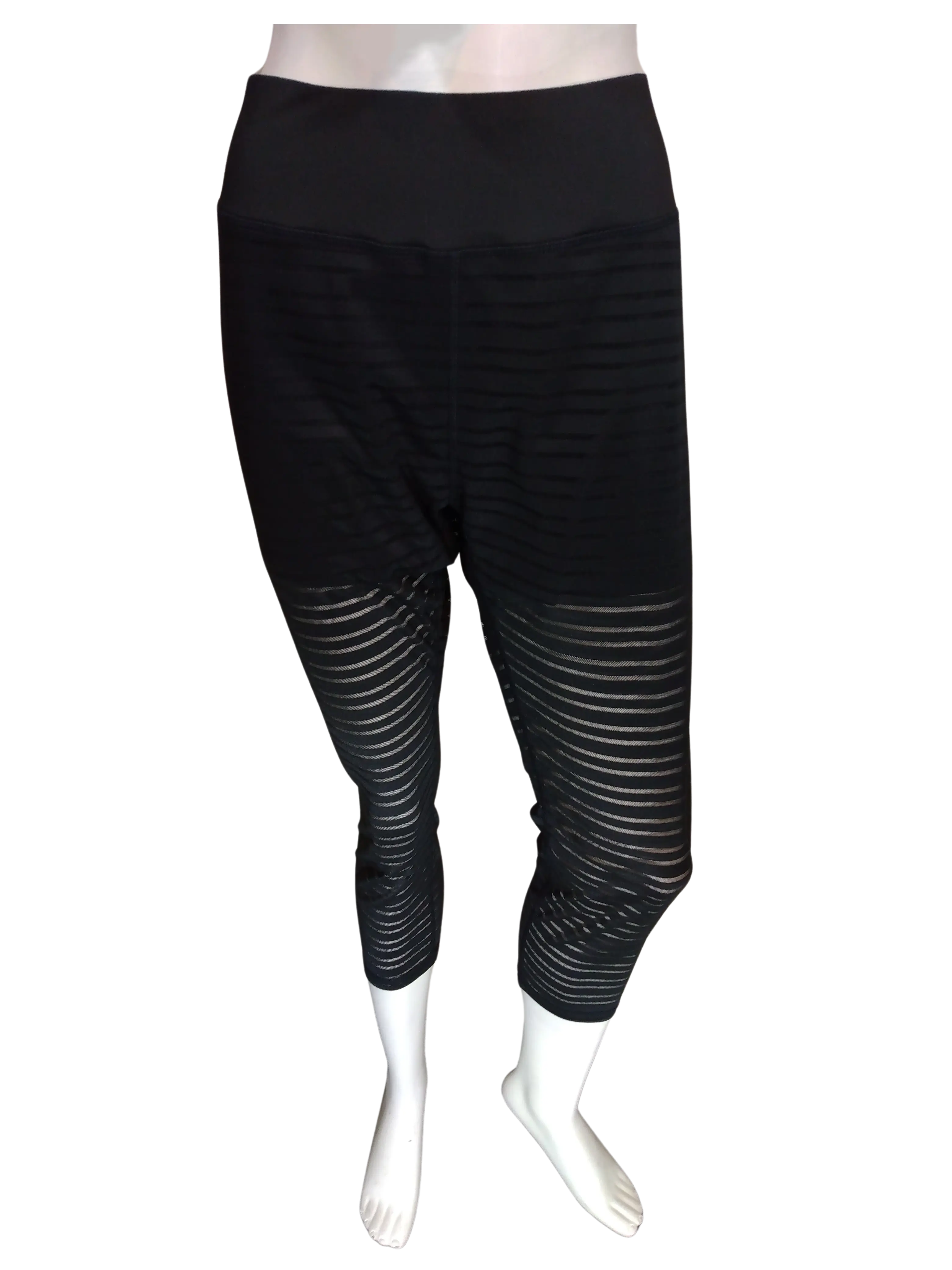 Ekouaer Women’s Black Sheer Pants with Liner, Size 2XL