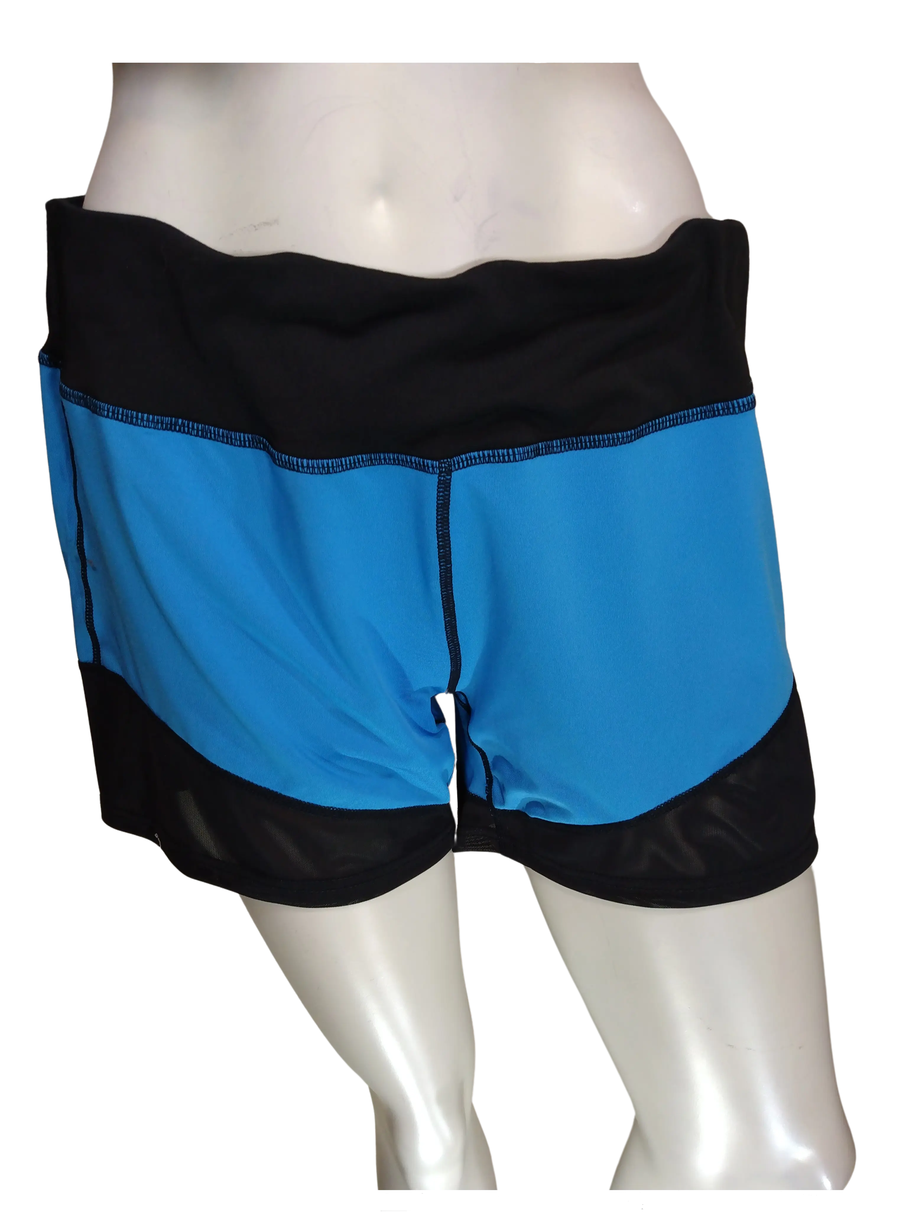 Ekouaer Men’s Teal/Black Swimshort with Drawstring, Size XXL