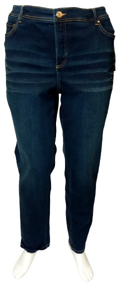 INC straight leg slim tech pants 22W front view