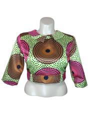 Diva General Collection Women’s Multi Satin Dots Top, Size XL