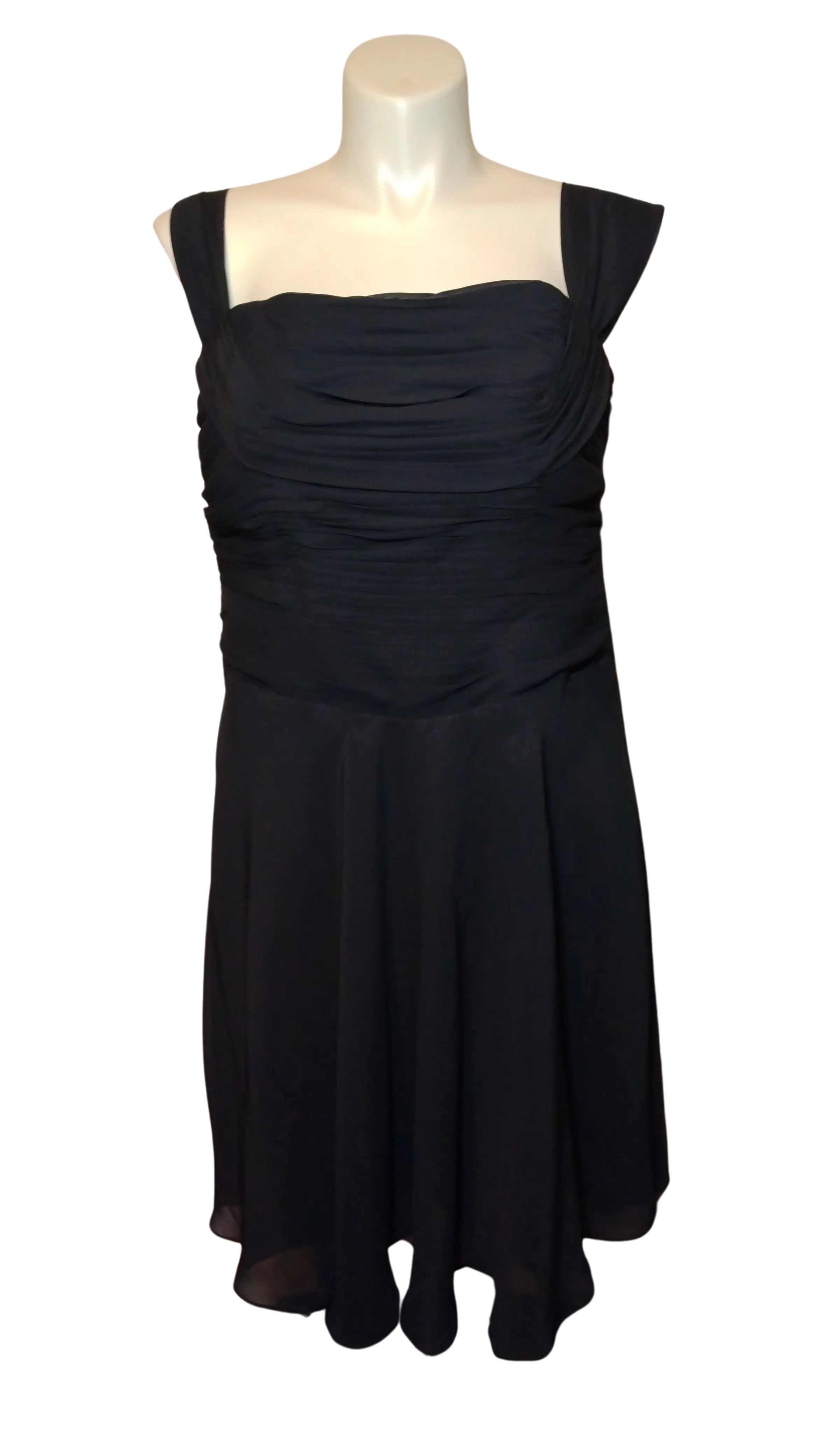 Diva General Collection Women’s Black Dress with Ruffles, Size 3X