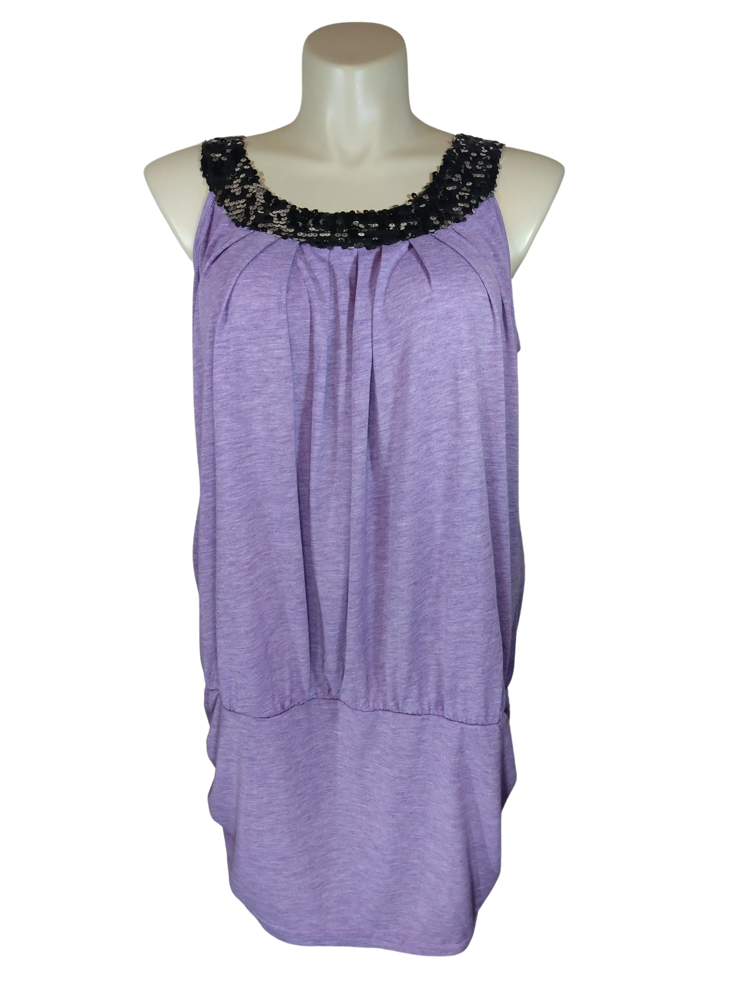 Nextmia Women’s Purple Sequin Tunic, Size 18