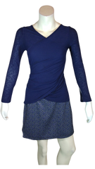 Navy Love J Long Sleeve Blouse