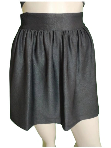 girls black floral skirt ghost flower pattern