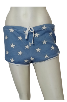 Wildfox Swim Girls’ Blue & White Star Shorts – Cotton Blend