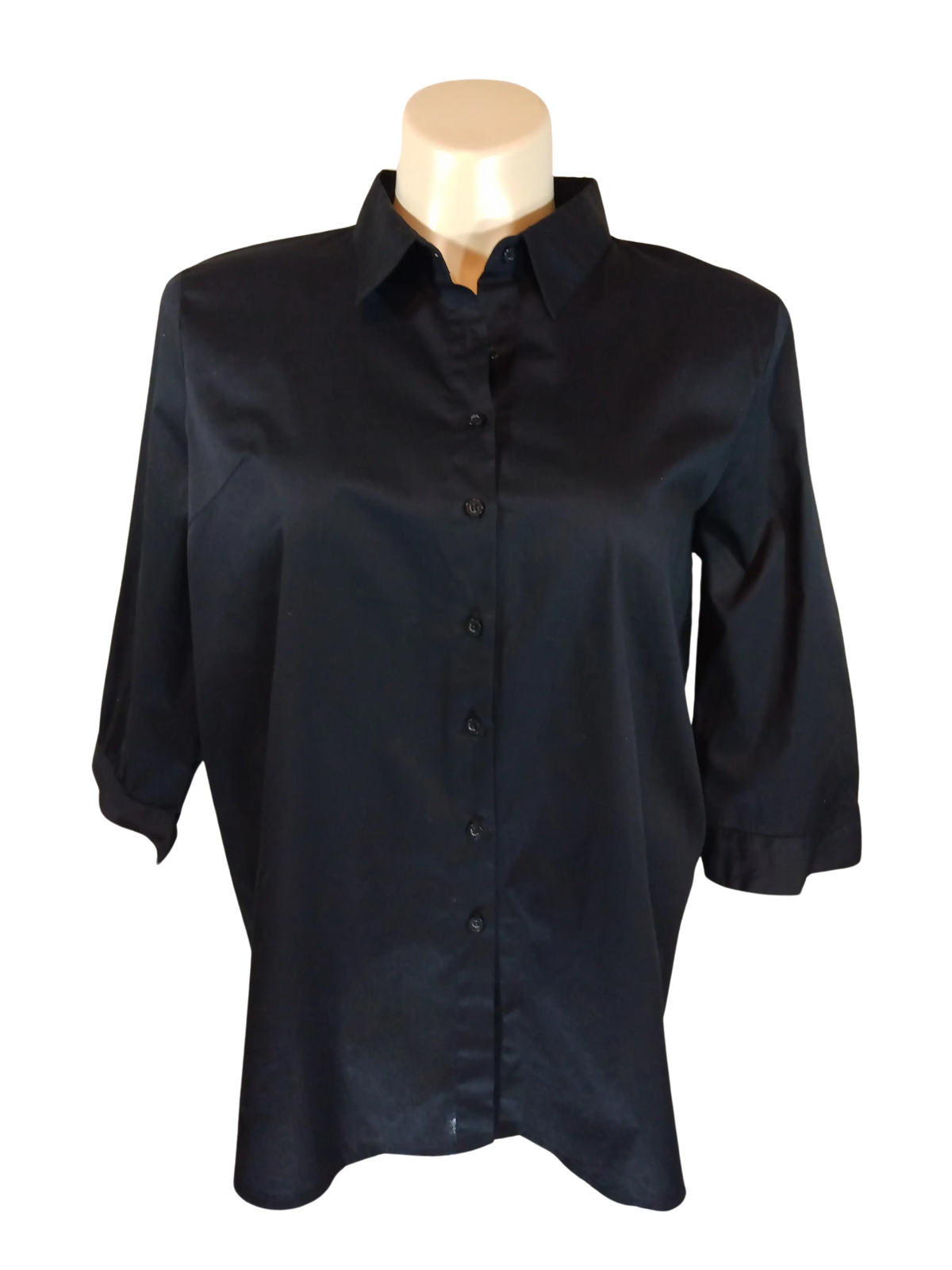Zenana Outfitters Women’s Black Long Sleeve Blouse, Size 1X