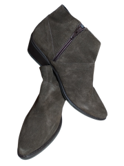 Roebuck & Co Women’s Brown Suede Side Zip Ankle Boots - Size 8