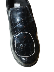 Easy Street Shoes Womens Black Croco Prism Comfort Wave  (some staining)