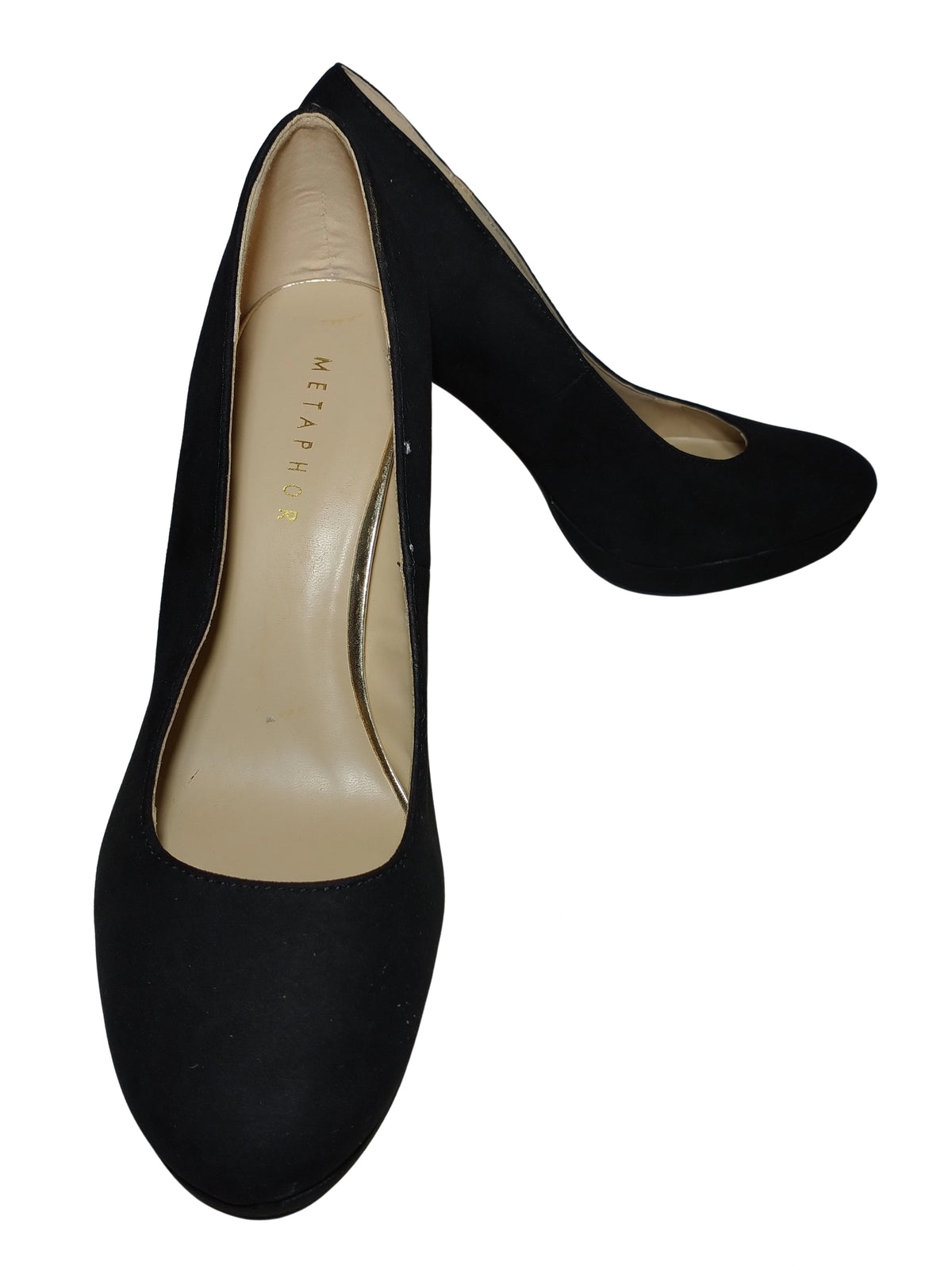 Metaphor Women's Black Velvet High Heel Shoe – Elegant & Comfortable, Perfect for Any Occasion, Size 9M