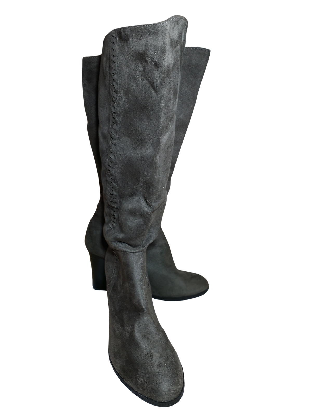 Simply Styled Brownish Gray Suede Long Boots