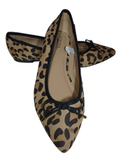 Merona Brown Leopard Flat with Bow - Women's Size 6 | Stylish & Comfortable Flats