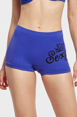 Sofra Ladies Seamless Boyshort Royal Blue