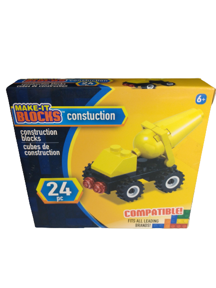 Make it Blocks Construction Cement Mixer - 24 Piece Set