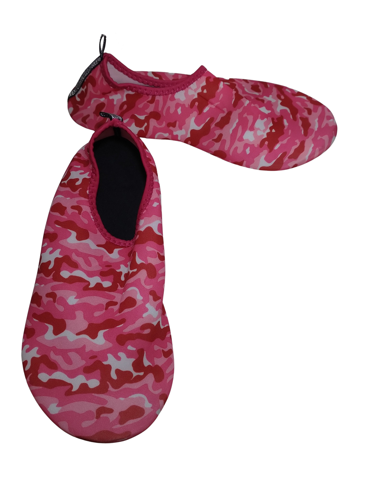 Lekuni Pink & Red Camouflage Pattern WaterShoes with Silver Heel