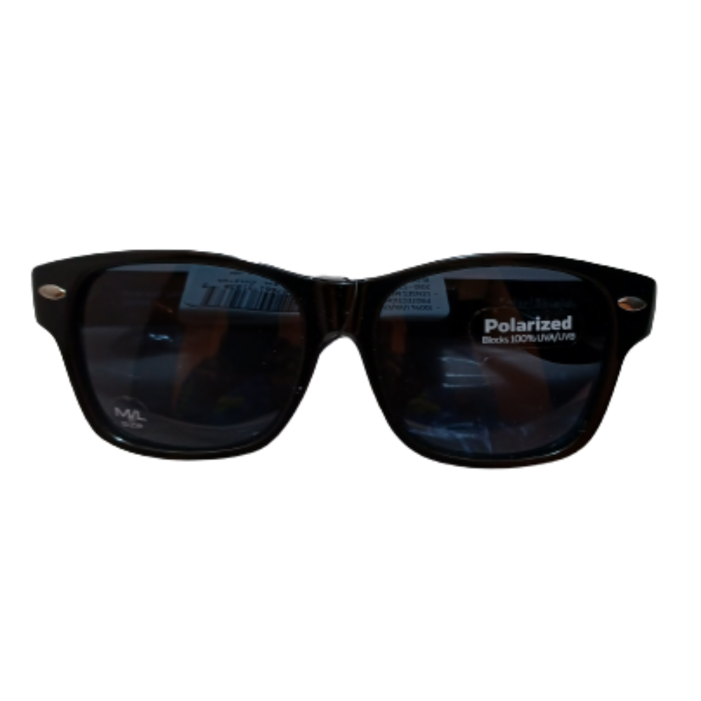 Black Solar Shield Polarized Sunglasses