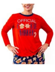 Secret Santa red top l