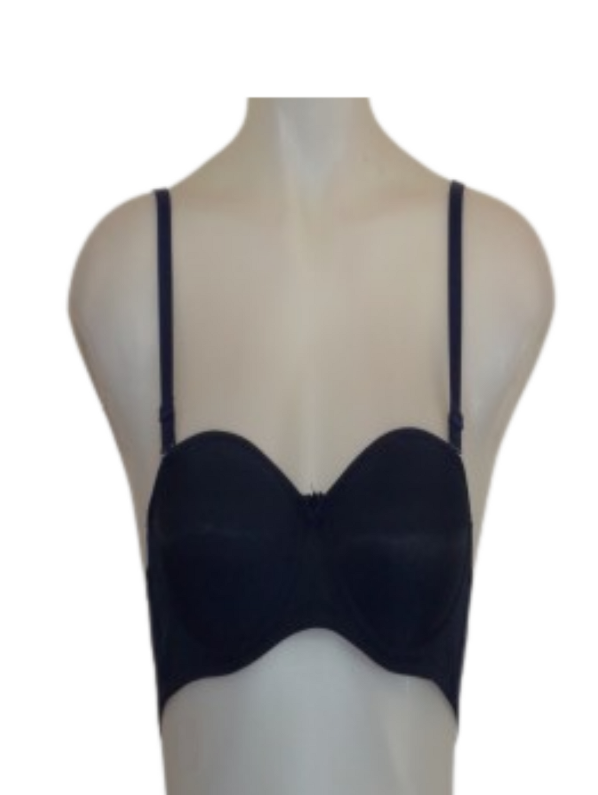 Navy Solid Color Sparkly Bra