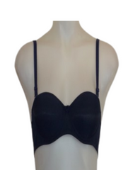 Navy Solid Color Sparkly Bra