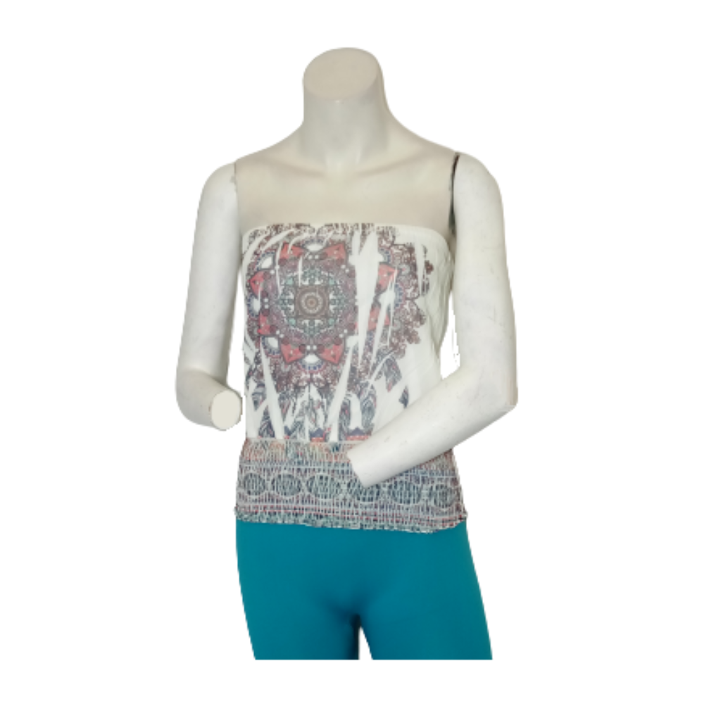 Blossom Patterned Tube Top