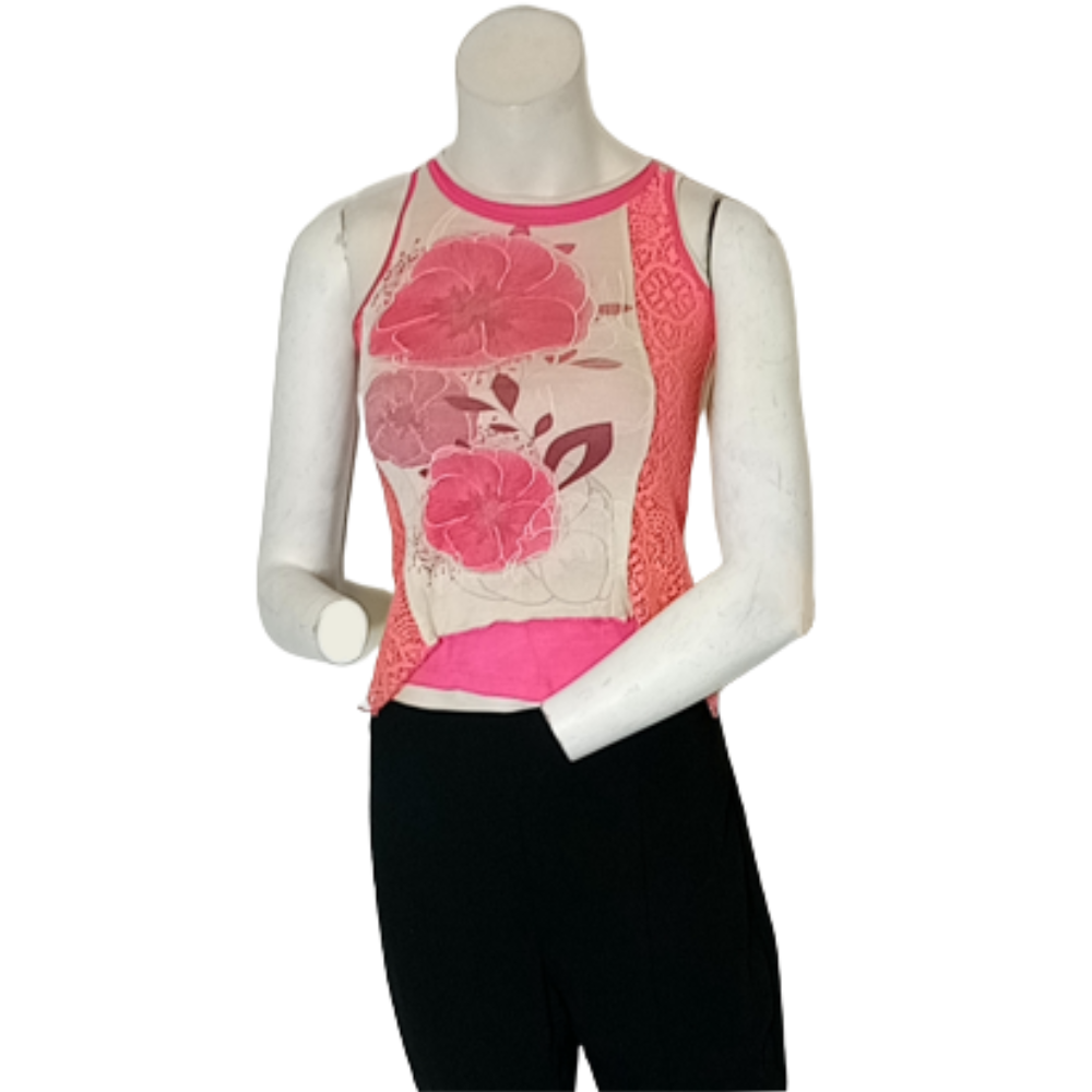 Libertalia Cream/Pink Tank Top