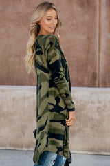 NXH Green Camo Open Cardigan