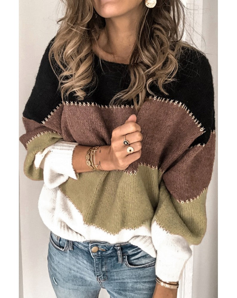 boatneck knit sweater