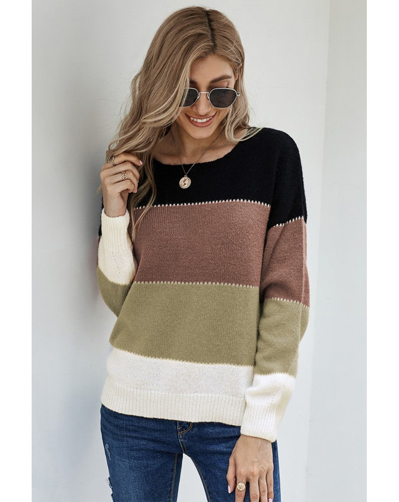boatneck knit sweater