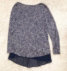 Moa Moa Black/White Sheer Edge Sweater