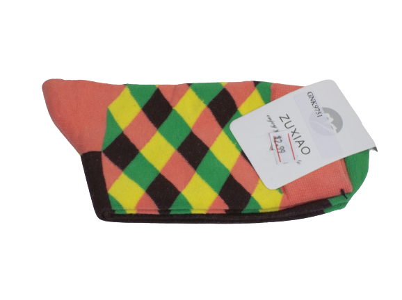 Salmon/Brown Zuxiao Socks