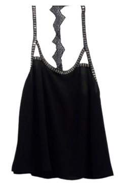 Miau Black Beaded Blouse