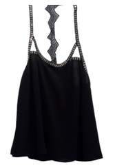 Miau Black Beaded Blouse