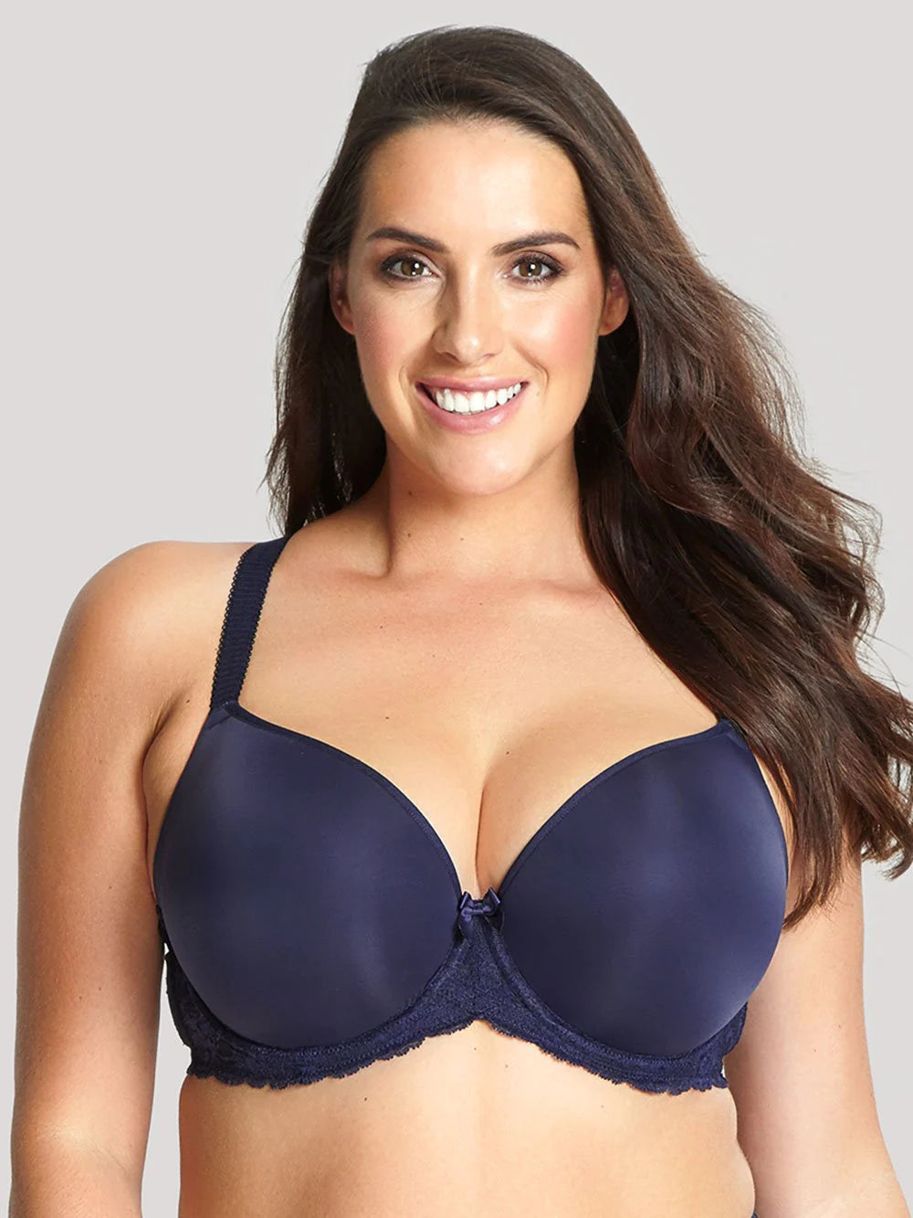 Sculptresse by Panache Sasha Plus Size Plunge Lace Bra Ink