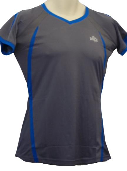 Vola Gray/Blue Athletic T-Shirt